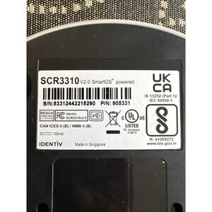 Identiv SCR3310v2.0 USB Smart Card Reader Model SCR3310 Series v2.0 P/N 905331